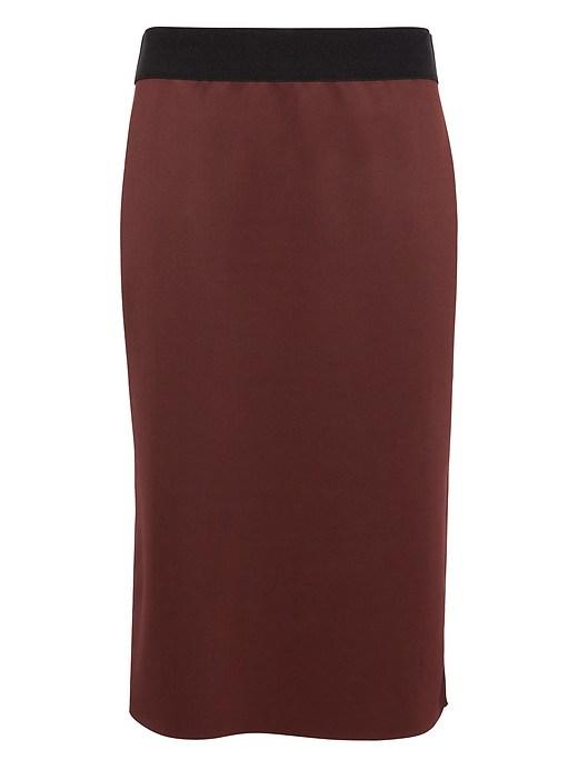 Banana Republic Womens Wrinkle-resistant Stretch Neoprene Skirt Mulberry Size Xs