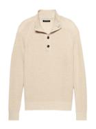 Banana Republic Mens Italian Merino Wool Blend Mock-neck Sweater Cream White Size S