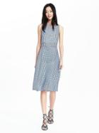 Banana Republic Womens Timo Weiland Collection Gingham Dress Size 4 - Blue