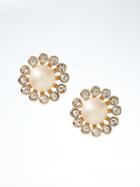 Banana Republic Pearl Heirloom Flower Stud Earring - Cream