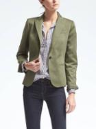 Banana Republic Sateen One Button Blazer - Flight Jacket