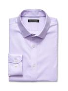 Banana Republic Mens Tailored Slim Fit Non Iron Purple Shirt Size Xs - Light Purple