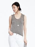 Banana Republic Womens Braided Tank Size L - Gold Lichen