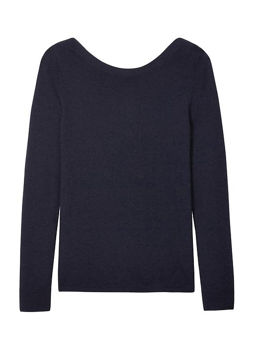 Banana Republic Womens Italian Superloft Tie-back Boatneck Navy Size Xl