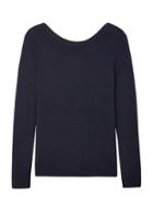 Banana Republic Womens Italian Superloft Tie-back Boatneck Navy Size Xl