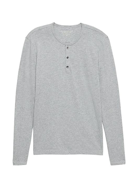 Banana Republic Vintage 100% Cotton Long-sleeve Henley T-shirt