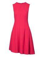 Banana Republic Womens Bias-pleated Fit-and-flare Dress Heartthrob Size 10