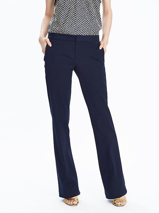 Banana Republic Bi Stretch Flare Pant Size 00 Petite - Preppy Navy