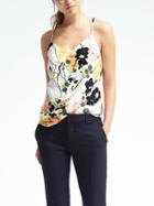 Banana Republic Womens Easy Care Floral Cami - White