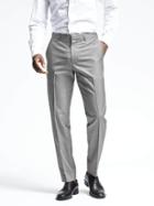 Banana Republic Mens Standard Gray Cotton Non Iron Pant - Black/white