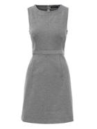 Banana Republic Womens Contrast Stitch Fit-and-flare Dress Dark Gray Size 14