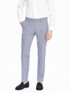 Banana Republic Mens Modern Slim Gingham Cotton Suit Trouser Size 34w 36l Tall - Light Blue