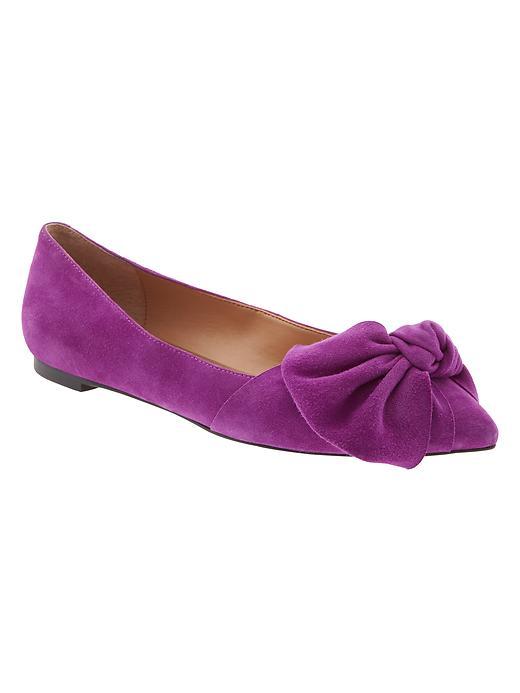 Banana Republic Ambrell Bow Flat Size 10 - Prestine Purple