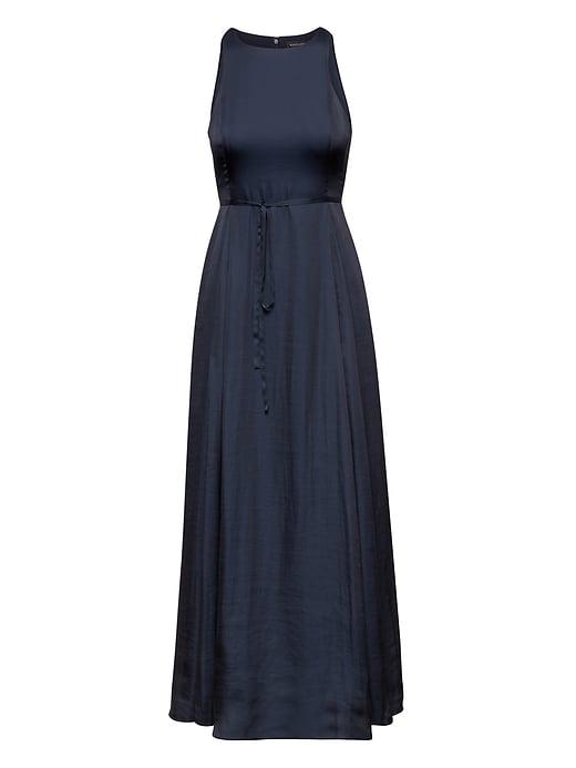 Banana Republic Womens Paneled Maxi Dress Navy Size 6