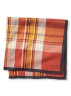 Banana Republic Mens Madras Square Scarf Size One Size - Dark Saffron