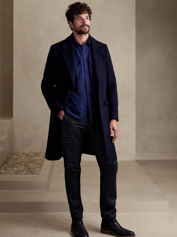 Tapered Denim Cargo Pant