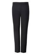 Banana Republic Womens Avery Straight-fit Lightweight Wool Pant Black Size 10