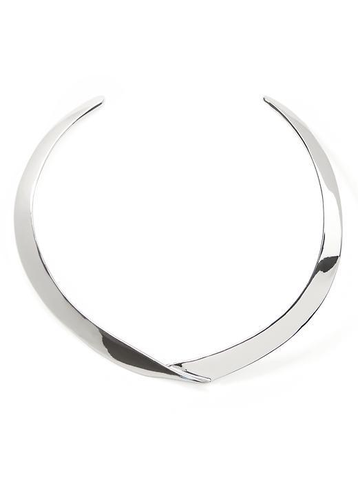 Banana Republic Classic Rebel Sculpture Collar Necklace Size One Size - Silver
