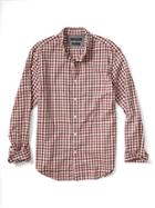 Banana Republic Mens Grant Fit Small 2 Tone Gingham Shirt - Tomato Paste