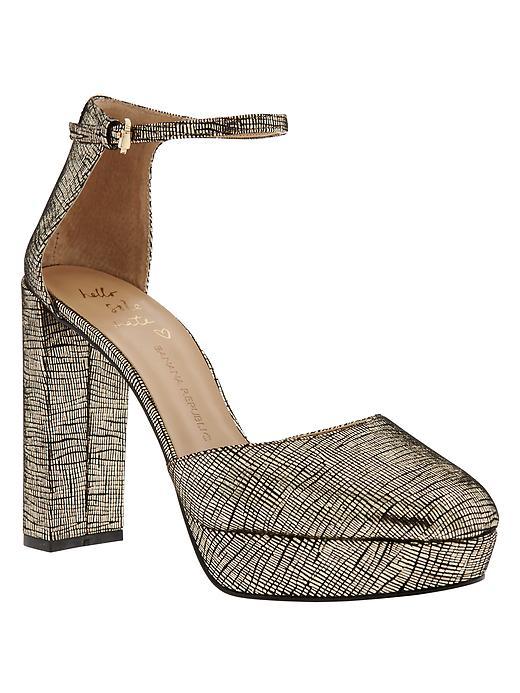 Banana Republic Villa Platform Pump Size 10 - Dark Gold
