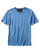 Banana Republic Mens Linen Crew Tee Size L Tall - Blue Dusk