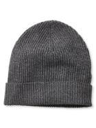 Banana Republic Mens Merino Rib Knit Hat Size One Size - Marl Heather