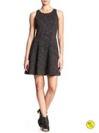 Banana Republic Womens Factory Space Dye Fit And Flare Dress Size 0 - Black