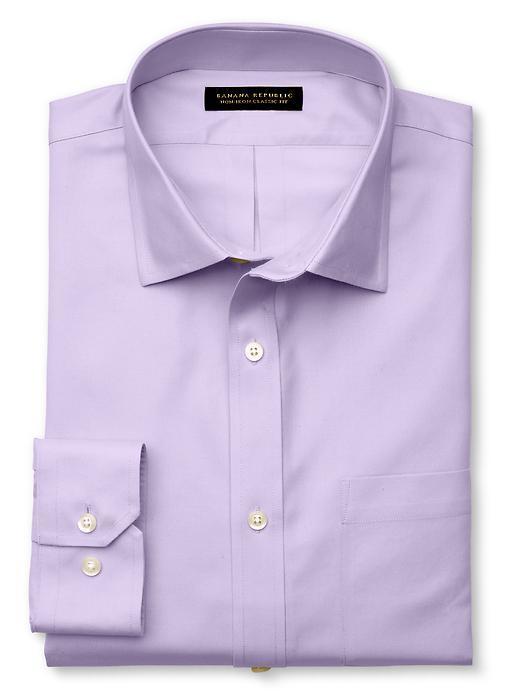 Banana Republic Classic Fit Non-iron Shirt - Soft Lilac