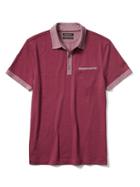 Banana Republic Mens Luxury Touch Plaited Polo - Burgundy