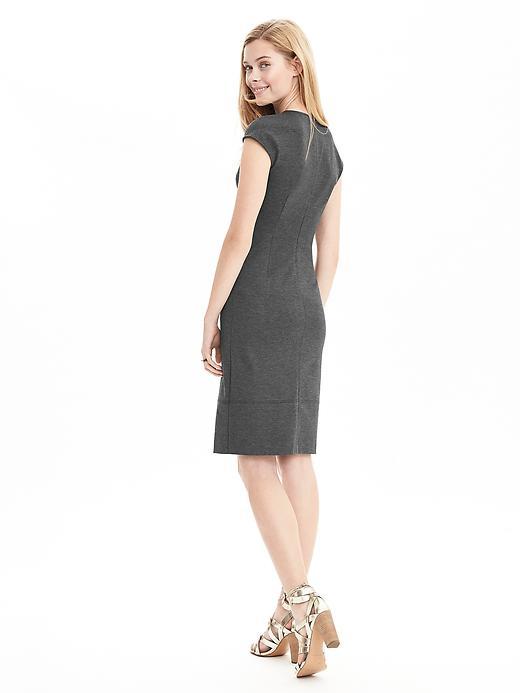 Banana Republic Womens Gray Ponte Sheath Size 0 - Gray Heather