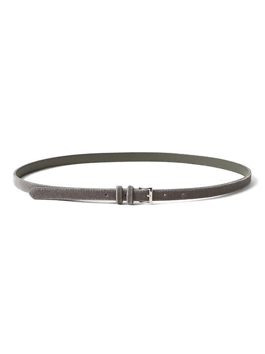 Banana Republic Womens Velvet Skinny Belt Slate Size M