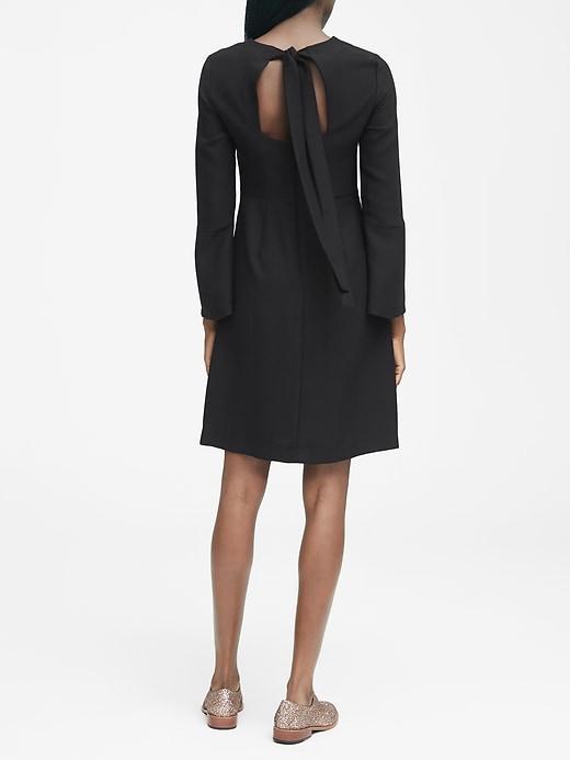 Banana Republic Womens Petite Solid Tie-back Dress Black Size 00
