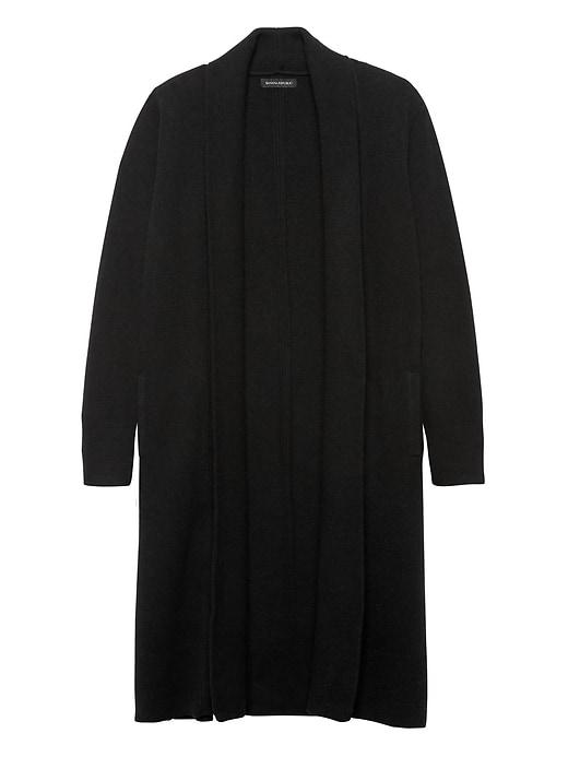 Banana Republic Womens Italian Superloft Duster Cardigan Sweater Black Size M