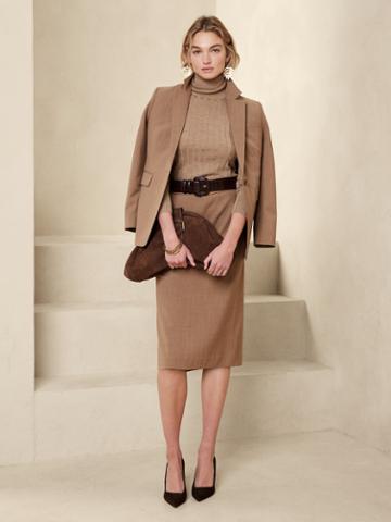 Siena Wool Pencil Skirt