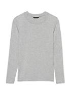 Banana Republic Womens Soft Stretch Crew-neck T-shirt Light Gray Size M