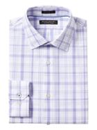 Banana Republic Mens Grant Slim-fit Supima Cotton Check Shirt Summer Lilac Size M