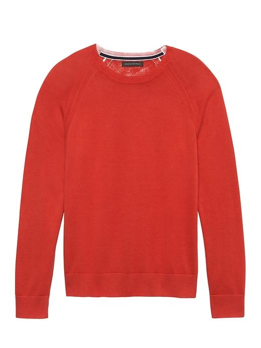 Banana Republic Mens Supima Cotton Color-printed Sweater New Vermillion Size M