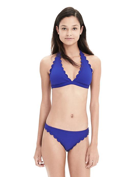 Banana Republic Womens Scallop Bikini Top Size M - Neon Cobalt