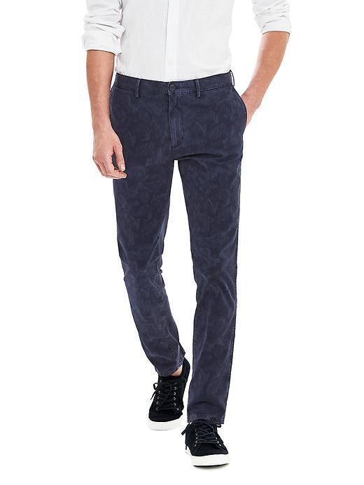 Banana Republic Mens Fulton Skinny Camo Chino Size 32w 36l Tall - Navy