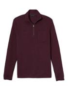 Banana Republic Mens Half Zip Pullover With Coolmax Technology - Dried Cherry