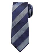 Banana Republic Mens University Stripe Silk Nanotex Tie Navy Size One Size