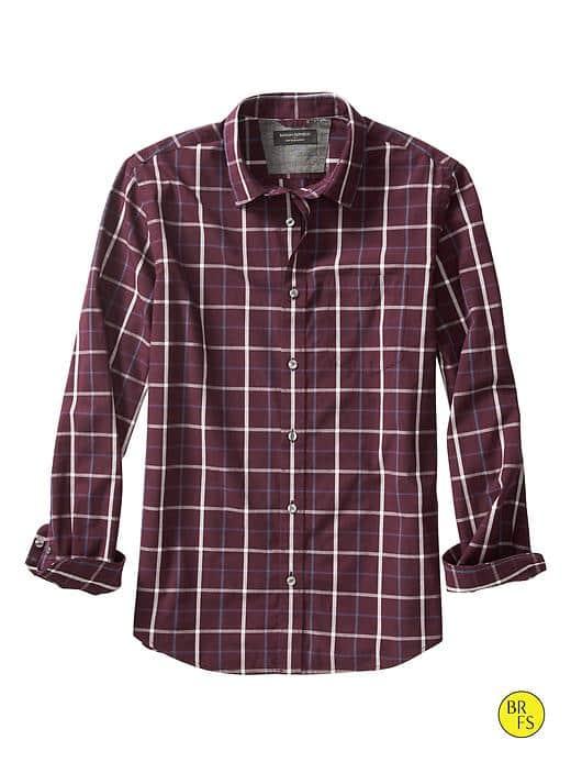 Banana Republic Factory Soft Wash Slim Fit Plaid Shirt - Plaid