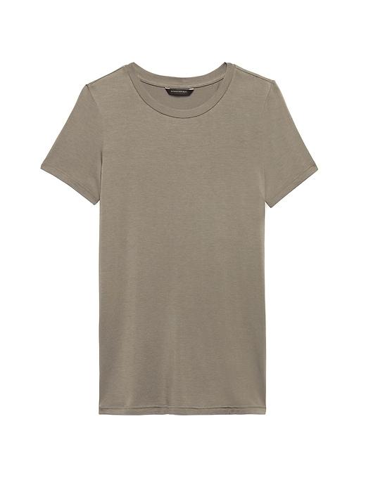 Banana Republic Womens Stretch-modal Side-slit Tunic Tuscany Green Size Xs