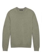 Banana Republic Mens Cashmere Crew-neck Sweater With Suede Elbow Patches New Moss Size Xs