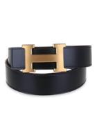 Banana Republic Luxe Vintage Hermes Blk/g Constance Belt - Black