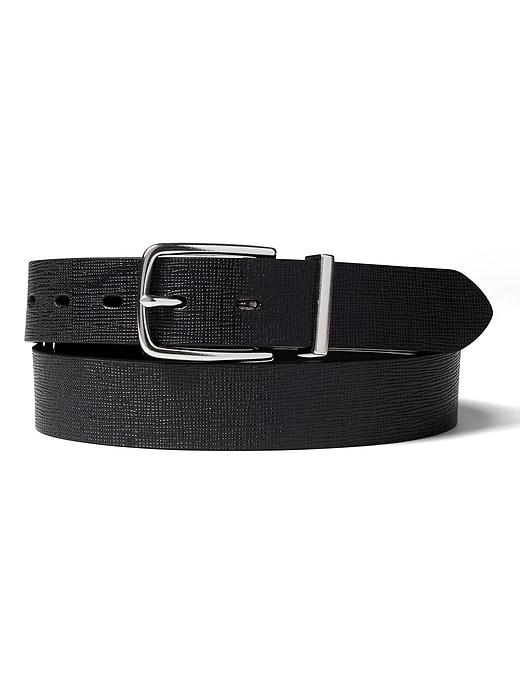 Banana Republic Mens Saffiano Leather Dress Belt Black Size 40