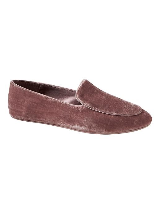 Banana Republic Womens Silk-blend Velvet Slipper Dusty Rose Velvet Size 6