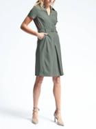 Banana Republic Womens Belted Utility Shirtdress - Flight Jacket