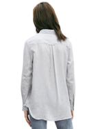 Banana Republic Womens Soft Wash Flannel Military Shirt Size L Petite - Gray Texture