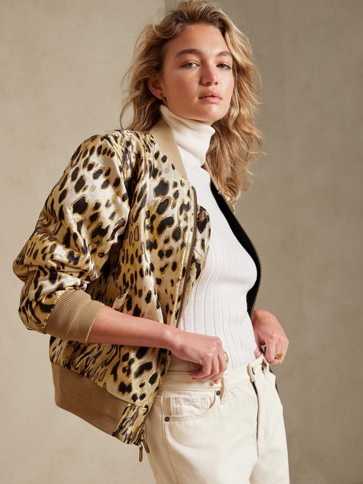 Leopard Bomber Jacket